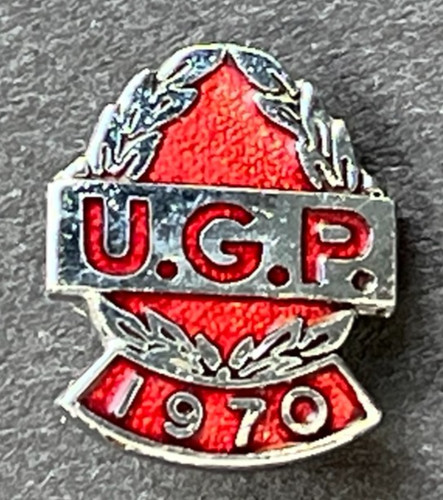 Motorcycle pin badge p - pin, u.g.p