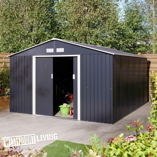 Metal steel apex garden - steel, shed