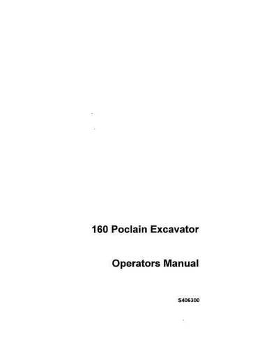 Poclain excavator 160 - poclain,