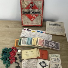 1940s Vintage Monopoly Original Game Pewter Players Pieces  *No Board*