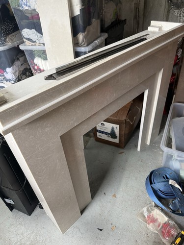 Marble fireplace surround and