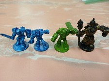 BATTLEGROUND CROSSBOWS & CATAPULTS Lot 2 KNIGHTS & 2 ORC/Monsters FIGURES Moose 