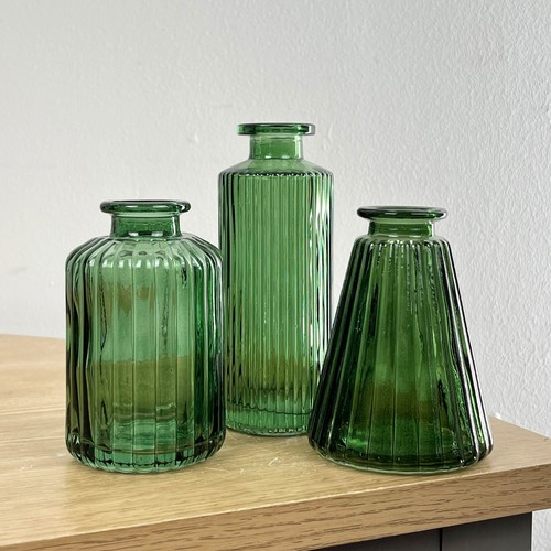 Small glass bud vases - glass,