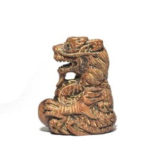 Netsuke Dragon Japanese Boxwood carved Antique Edo Era Ojime Inro 0547