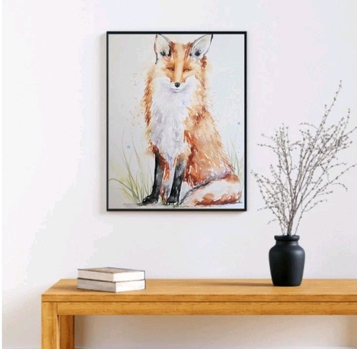 Original fox watercolour - original,