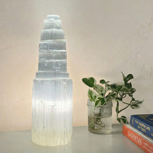 Handcrafted natural selenite - natural,