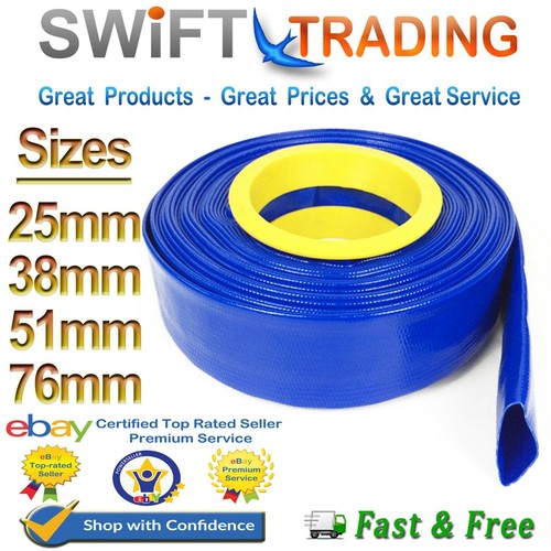 Blue pvc layflat - blue, hose-water