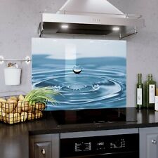 Glass Splashback Kitchen Tile Cooker Panel Wall ANY SIZE Water Drop Splash 1238