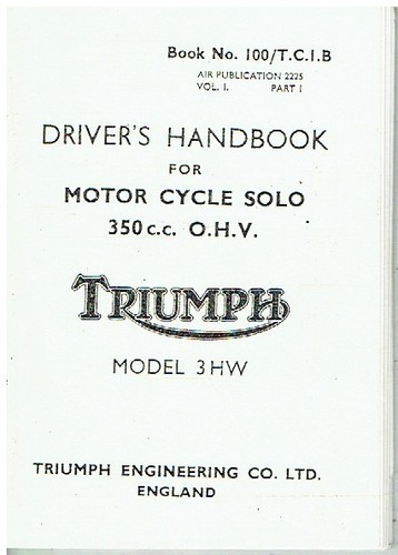Triumph 350cc model 3hw - triumph,