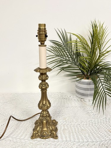 Vintage ornate brass table - vintage,