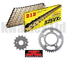 Fits: Kawasaki Z1000 A1H-A6F 03-06 DID Gold Black X-Ring VX3 Chain JT Sprockets