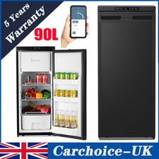 90L Camper Fridge Freezer Motorhome Black Boat BT Low Power Campervan UK -20°C