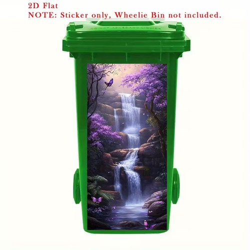 Wheelie bin sticker waterfall - sticker,