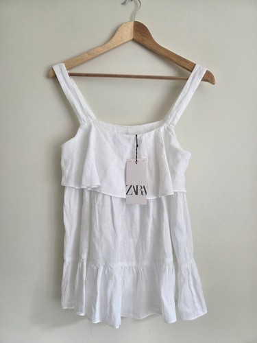 Zara size small linen - small, frill