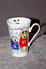 Roy Kirkham Animal Fashions Mug 2003. Walk The Dog. Bone China.