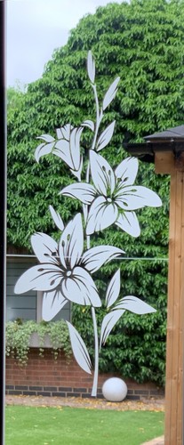 Large etched glass - etched,