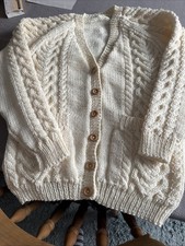 Hand Knitted Aran Cardigan
