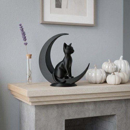 Printed moon cat - printed,