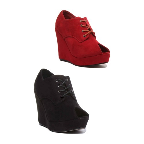 Womens high wedge lace peep - womens,