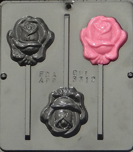 Rose lollipop chocolate candy - rose,