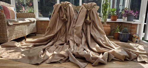 Gold faux silk pencil pleat - faux,