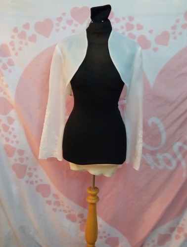 Wedding bolero white - white, organza