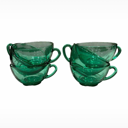 Arcoroc set green glass - set, 6