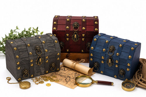 Vintage style wooden treasure - vintage,