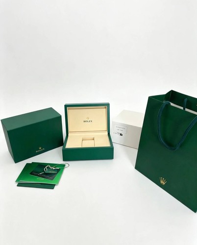 Rolex green watch - green, box