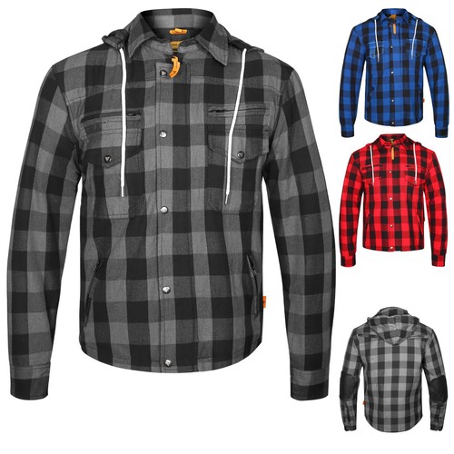 Men plaid flannel motorcycle - plaid,