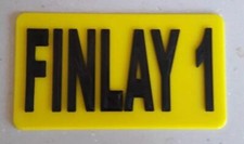 3D Printed number plate -