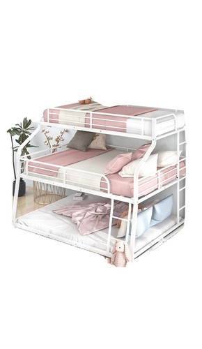 Triple bunk bed metal - bed,