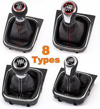 5/6 SPEED GEAR SHIFT STICK KNOB LEATHER HANDLE SHIFTER for VW GOLF 5 6 VI JETTA