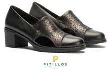 Pitillos Shoes 5330 Spain Comfort heel Leather slip on shoe Pitillos Dress heels