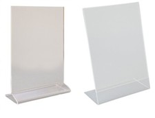 Menu Holder Plastic Clear Perspex Card Holder Acrylic A4 A5 Vertical or Angled