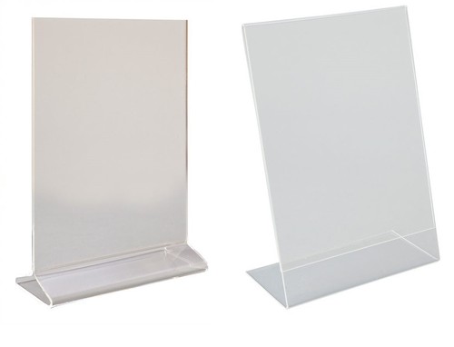 Menu holder plastic - holder, clear