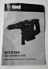 Nutool NTCD36A 36volt Cordless Drill User Manual - Pre owned