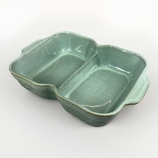 Vintage Denby Regency Green Divided Open Serving / Vegetable Dish Oven to Table