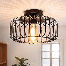 Metal/Bamboo Chandelier