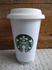 Starbucks Ceramic White Travel Mug Cup Tumbler *VGC*