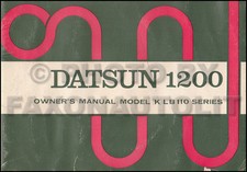 1973 Datsun 1200 Owners Manual Original OEM User Guide Book B110 Series Handbook