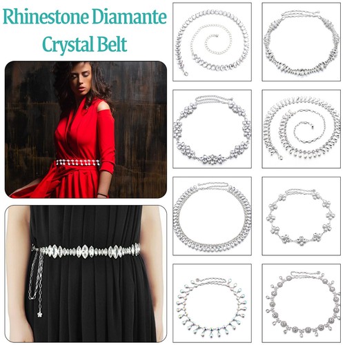 Rhinestone waist belt for - waist,