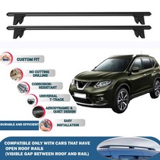 Roof Bars Cross Bars for Nissan X-Trail 2014-2020  Roof Rack Lockable 2X Black