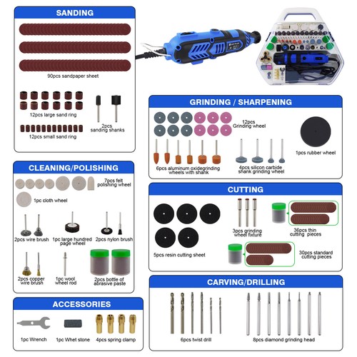 Rotary multi tool 135w 80pc - tool,