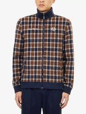 Sergio Tacchini Coppola Zip Up Track Top Vintage Check Tracksuit Jacket Retro