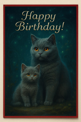 British shorthair cat birthday - british,