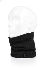 Mens Heat Holders Thermal 2.6 tog Fleece Knitted Snood Scarf Neck Warmer Black