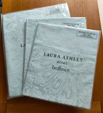 LAURA ASHLEY Maddox Duck Egg Jacquard King Duvet Cover + 2 Pillowcases BNWT!