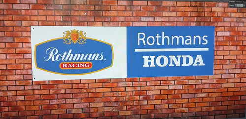 Rothmans honda racing banner - rothmans,