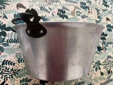 Swan Vintage Metal Preserving Pan with Pouring Lip and Swing Handle 14inch